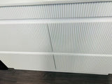 PLYWOOD 1200 MATTE WHITE FLUTED FLOOR STANDING VANITY (SINGLE BASIN) WITH CERAMIC TOP