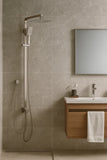 RAIN SHOWER UNIVERSAL INLET - SQUARE BRUSHED NICKEL