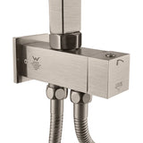 RAIN SHOWER UNIVERSAL INLET - SQUARE BRUSHED NICKEL