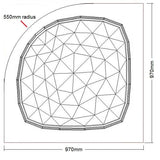 Curved Steam Stopper 1000X1000