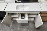 PLYWOOD 1200 WHITE FLOOR STANDING VANITY 2 DRAWERS 2 DOORS (SINGLE BASIN) WITH CERAMIC TOP