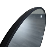 600MM ROUND MIRROR WITH METAL BLACK FRAME