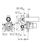 GROHE CONCEALED BODY FOR DIVERTER MIXER