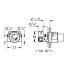 CONCEALED BODY FOR SHOWER MIXER