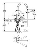 CONCETTO GOOSENECK PULL-DOWN KITCHEN MIXER CHROME