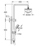 TEMPESTA COSMO TWIN SHOWER CHROME