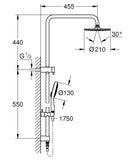 RAINSHOWER SMARTACTIVE TWIN SHOWER SQUARE CHROME