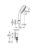 TEMPESTA COSMO SHOWER KIT CHROME