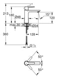 LINEARE NEW BASIN MIXER SMALL CHROME