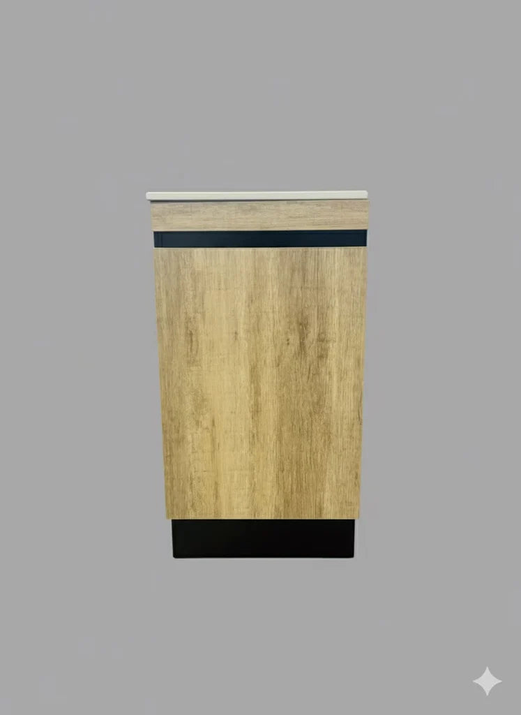 PLYWOOD 400mm YOLO FREESTANDING CABINET - BLACK LIGHT OAK