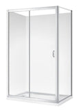 CUBO 1200 x 800 CHROME SHOWER SLIDING, CENTRE WASTE