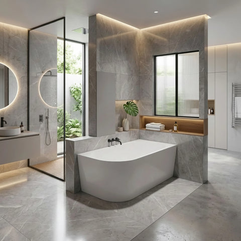PHOENIX WHITE BACK TO WALL BATHTUB 1700W RIGHT HAND CORNER