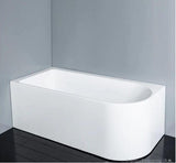 PHOENIX WHITE BACK TO WALL BATHTUB 1500W LEFT HAND CORNER
