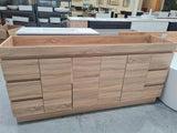 PLYWOOD 1500X460X850MM PLYWOOD FLOOR STANDING VANITY - LIGHT OAK WITH CERAMICTOP