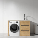 1300MM LAUNDRY TUB-PLYWOOD CABINET & MARBLE BENCH