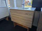 PLYWOOD 900 NELSON LIGHT OAK WALL HUNG VANITY - BASE ONLY