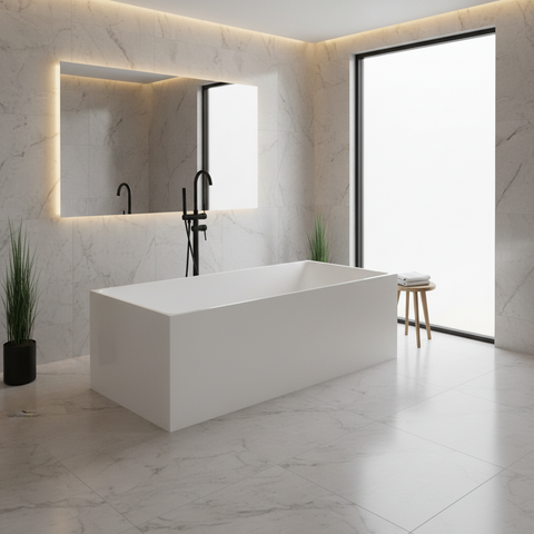 LEO WHITE FREE-STANDING BATHTUB 1700W