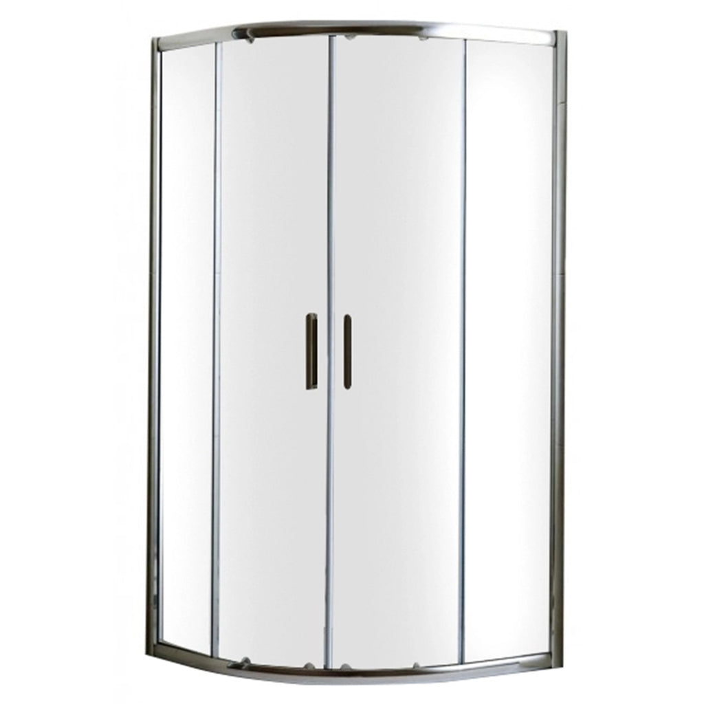 TORINO 900 x 900 CHROME SHOWER 8MM, CENTER WASTE