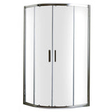 TORINO 900 x 900 CHROME SHOWER 8MM, CENTER WASTE