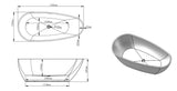ALESSIA WHITE FREE-STANDING BATHTUB 1500W