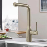 ESSENCE NEW KITCHEN MIXER WITH PULL-OUT SPRAY BRUSHED NICKEL