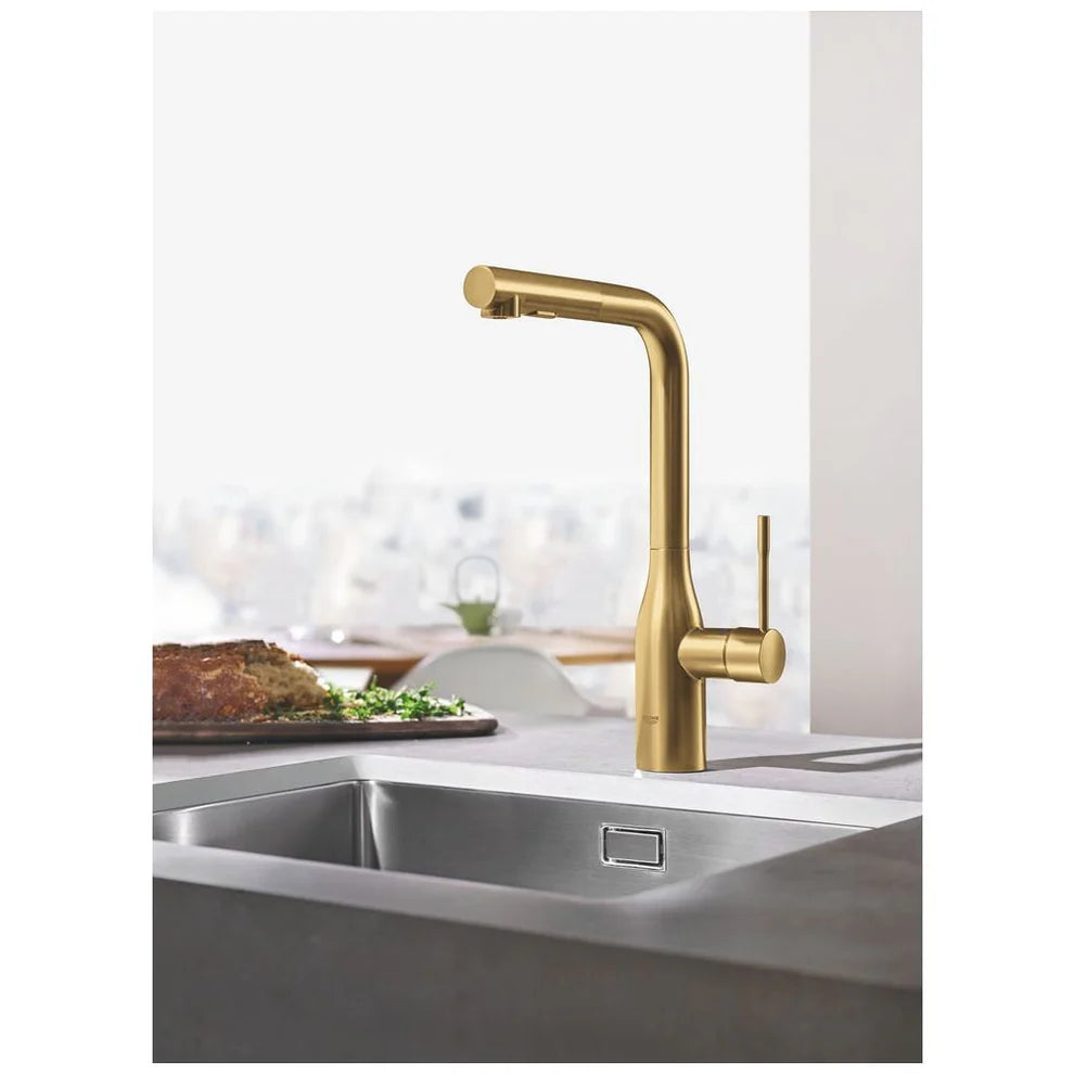 ESSENCE NEW KITCHEN MIXER WITH PULL-OUT SPRAY BRUSHED COOL SUNRISE