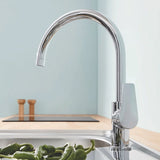 BAUEDGE NEW GOOSENECK KITCHEN MIXER CHROME