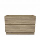 PLYWOOD POLO 1500 LIGHT OAK FLOOR STANDING VANITY (DOUBLE BASIN) - BASE ONLY