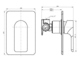 PAVIA SHOWER MIXER BRUSHED NICKEL
