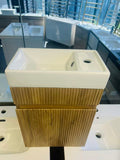 PLYWOOD 400 MAYA FLUTED VANITY WALLHUNG WITH CERAMIC TOP