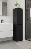 PLYWOOD TALL CABINET DARK OAK