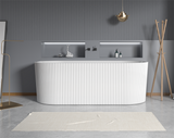 FLUTED WHITE FREE-STANDING BATHTUB 1700W