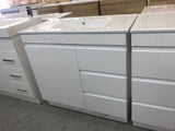 PLYWOOD MADRID 750 WHITE FLOOR STANDING VANITY WITH CERAMIC TOP