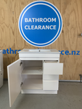 PLYWOOD MADRID 750 WHITE FLOOR STANDING VANITY WITH CERAMIC TOP