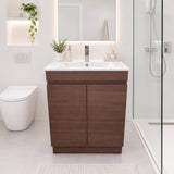PLYWOOD 600 RIVIERA OAK SLIM 2 DOOR WITH MIDDLE TAP CERAMIC TOP