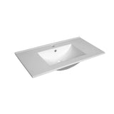 PLYWOOD 1500 MATTE WHITE FLUTED VANITY WITH WHITE GLOSS CERAMIC TOP