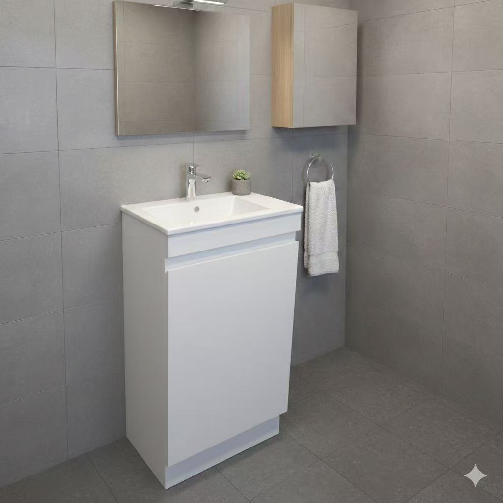PLYWOOD 400mm YOLO FREESTANDING CABINET - WHITE GLOSS