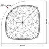 Curved Steam Stopper 900X900