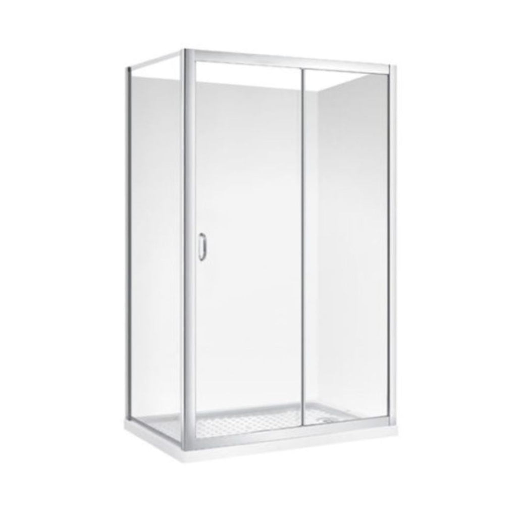CUBO 1200 x 900 CHROME SHOWER, CENTRE WASTE