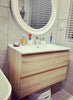 PLYWOOD NELSON 750 LIGHT OAK WALL HUNG VANITY WITH CERAMIC TOP
