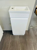 PLYWOOD 400mm EMMA FLUTED FREESTANDING VANITY WITH CERAMIC TOP
