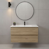 PLYWOOD NELSON 750 LIGHT OAK WALL HUNG VANITY WITH CERAMIC TOP