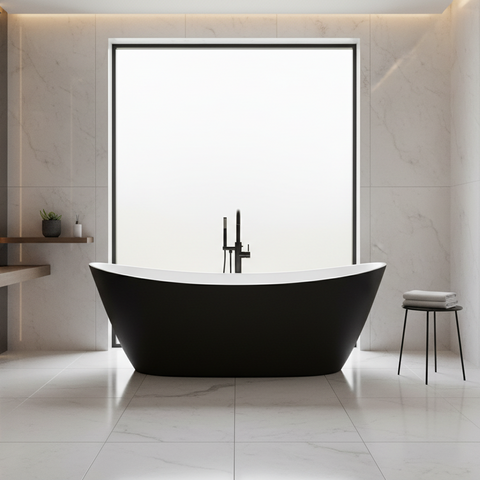 MADESSO BLACK FREE-STANDING BATHTUB 1500W