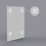 FLAT MIRROR WITH BEVELLED EDGE 900x750mm