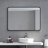 FLAT MIRROR BLACK FRAMED400mm x 600