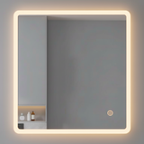 LED mirror rectangle 750MMX750MM with Rim and Demister Touch Switch 3 Colours