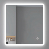 LED mirror rectangle 750MMX750MM with Rim and Demister Touch Switch 3 Colours