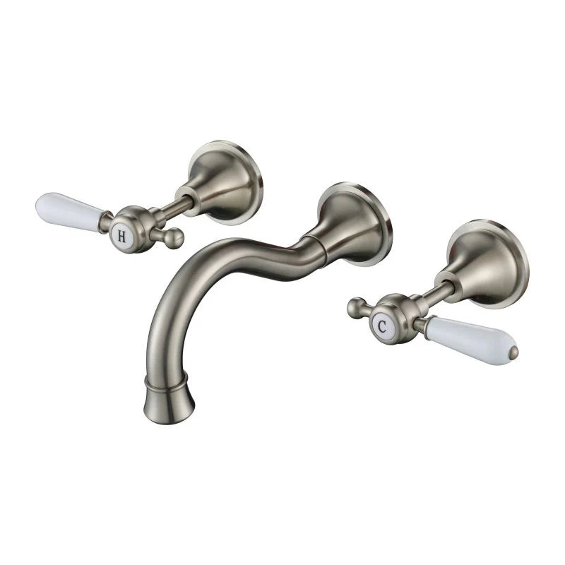 BORDEAUX WALL SPA AND SINK SET BRUSHED NICKEL