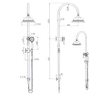 BORDEAUX ROUND SHOWER COLUMN SET BLACK