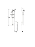 BORDEAUX SHOWER ON RAIL CHROME